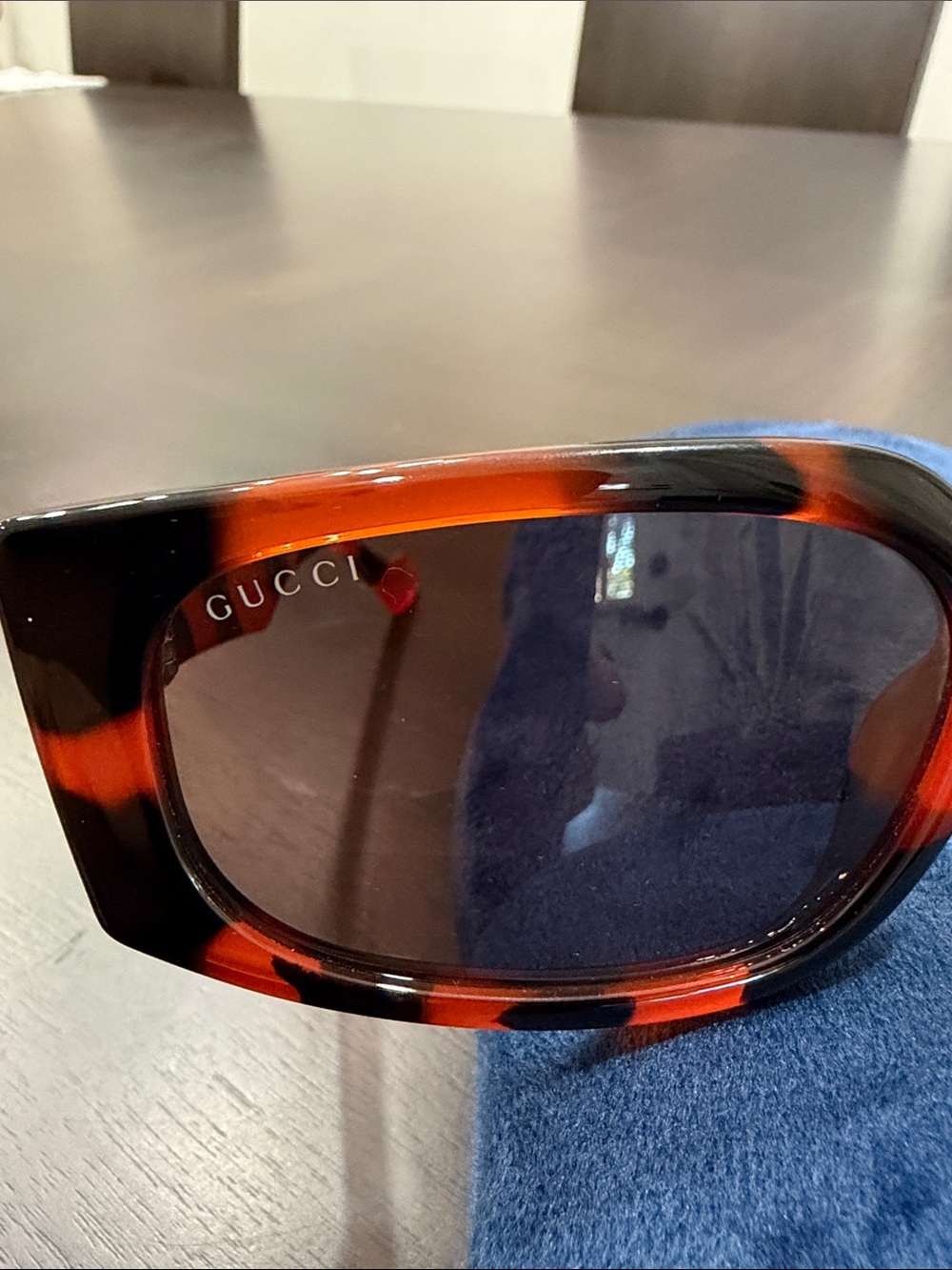 Gucci GG1534S Tortoise Sunglasses Gold Double G Logo 006 - Picture 9 of 9